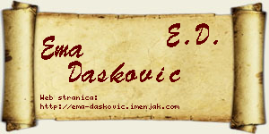Ema Dašković vizit kartica